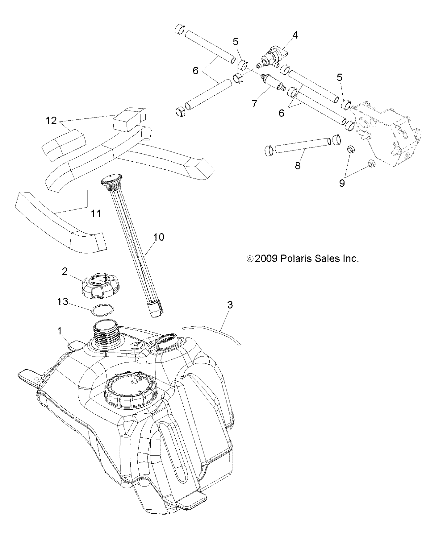 BODY, FUEL SYSTEM - A10NA32AA (49ATVFUEL10TBLZR)